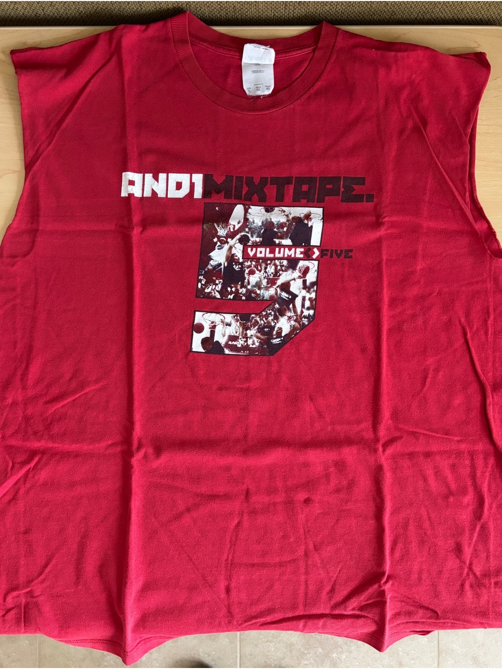 AND1 Mixtape Volume Five Red Graphic Tee XL